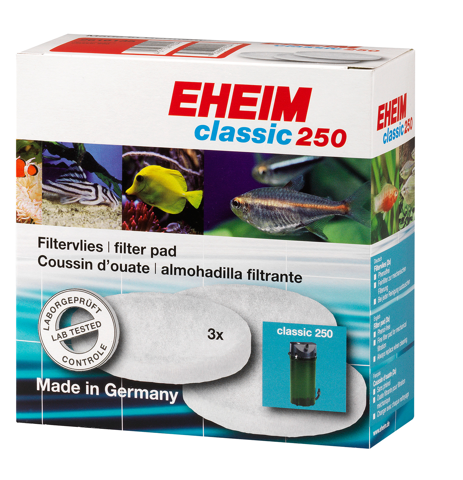Eheim fehér finom szűrőpárna készlet classic 250 szűrőbe (2213), 3 db