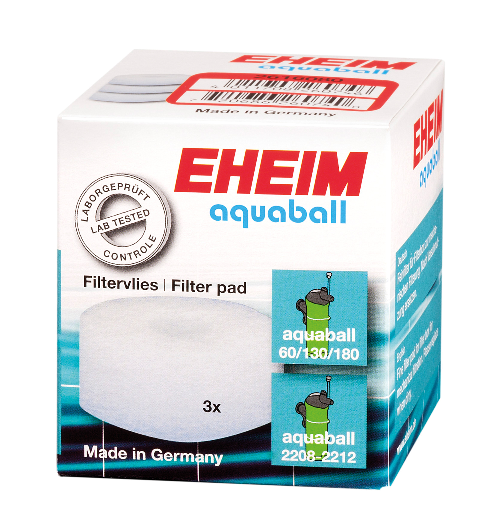 Eheim finom szűrőpárna (perlon) készlet 2208/2210/2212 szűrőhöz, 3 db