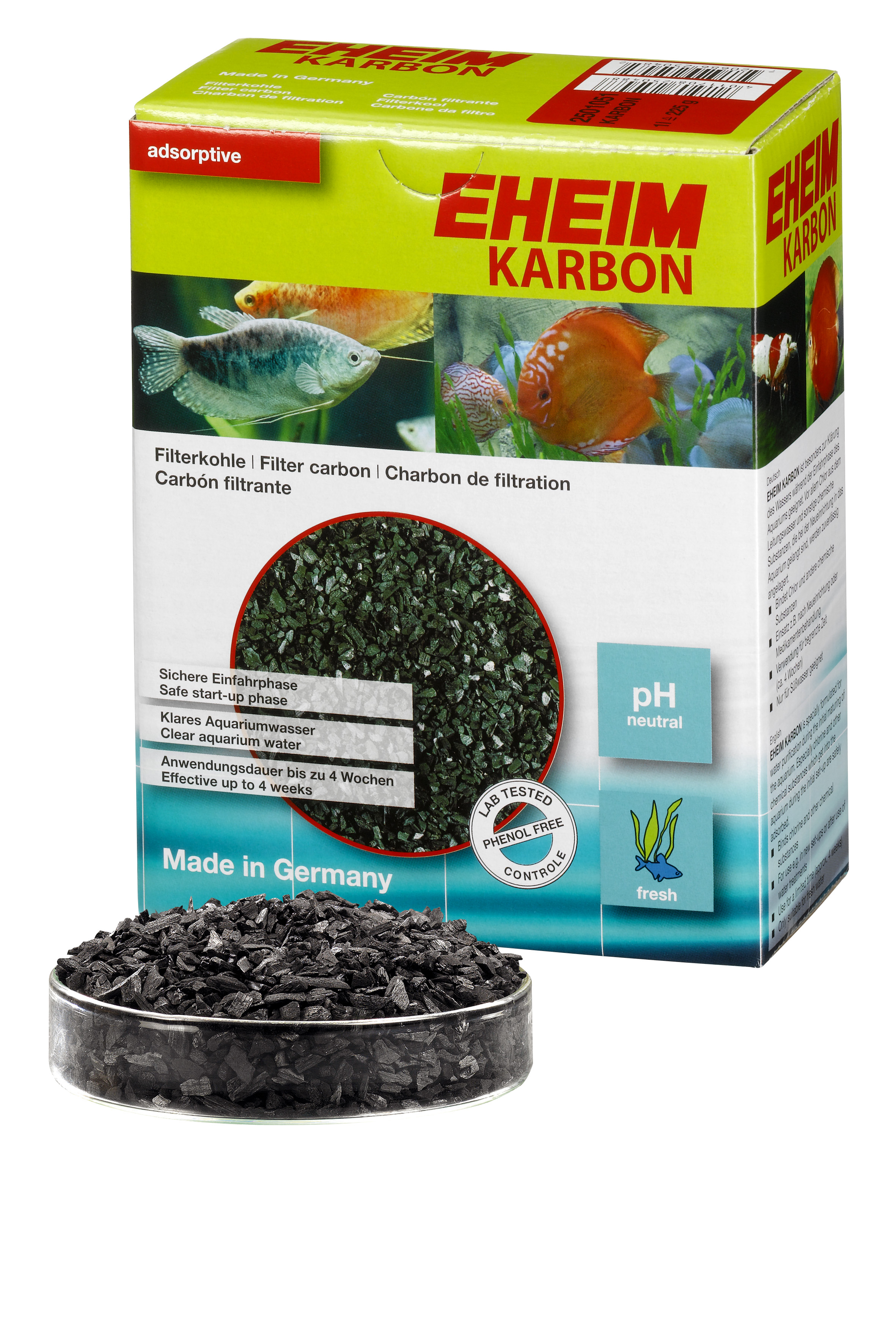 Eheim KARBON - aktív szén szűrőanyag édesvízhez tasakos, 450 g