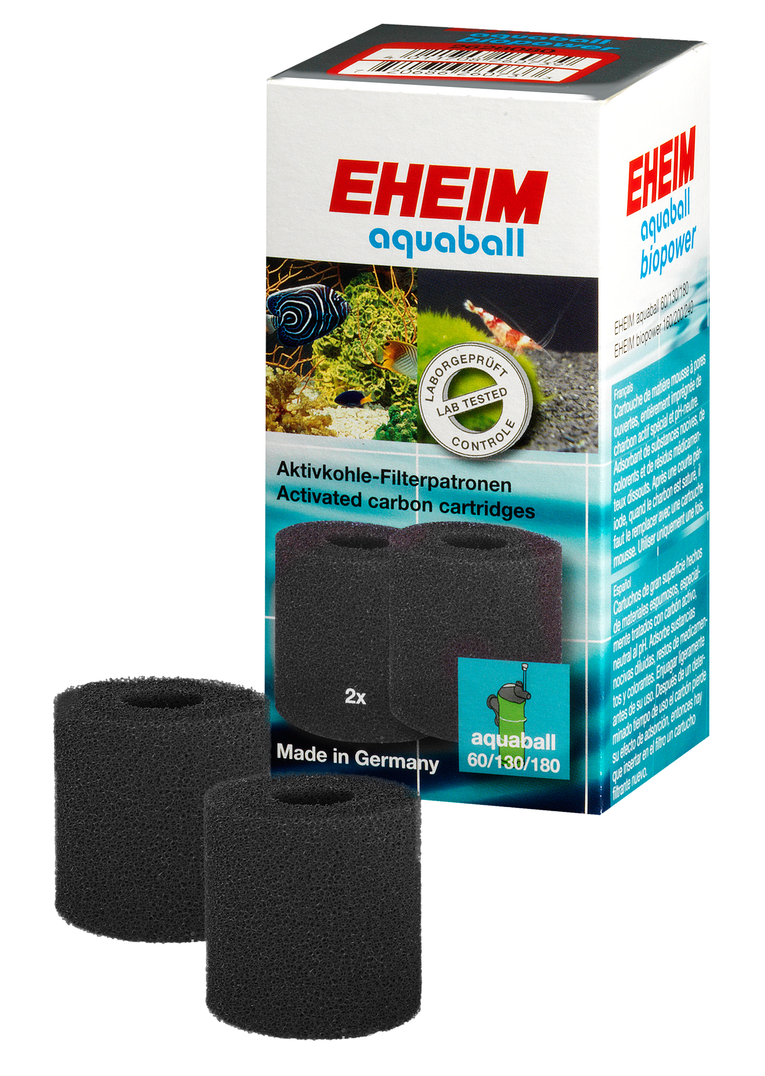 Eheim aktív szenes szűrőpatron (nagy) Aquaball/Biopower, 2 db