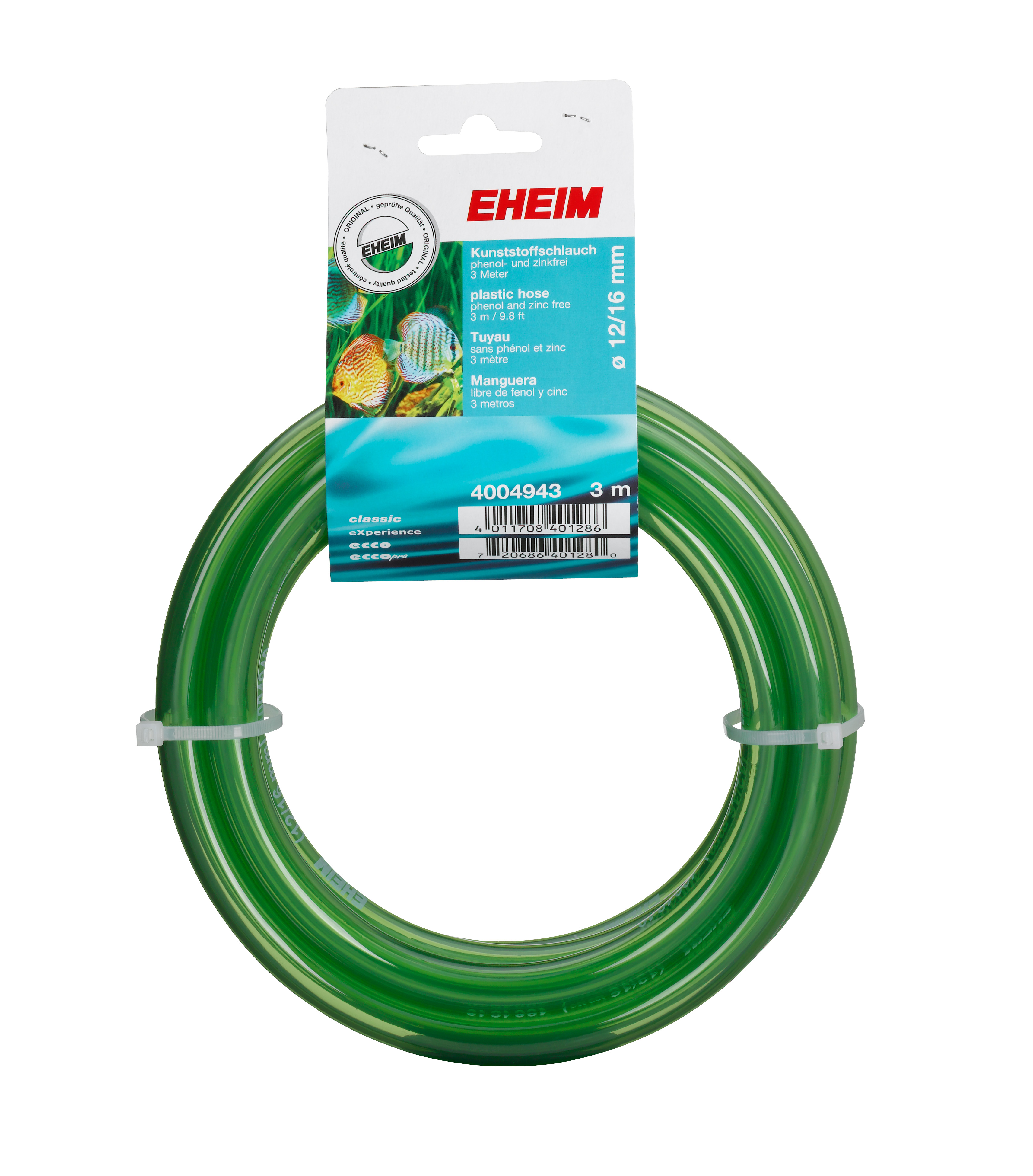Eheim műanyag tömlő, 3 m, 12/16 mm, zöld