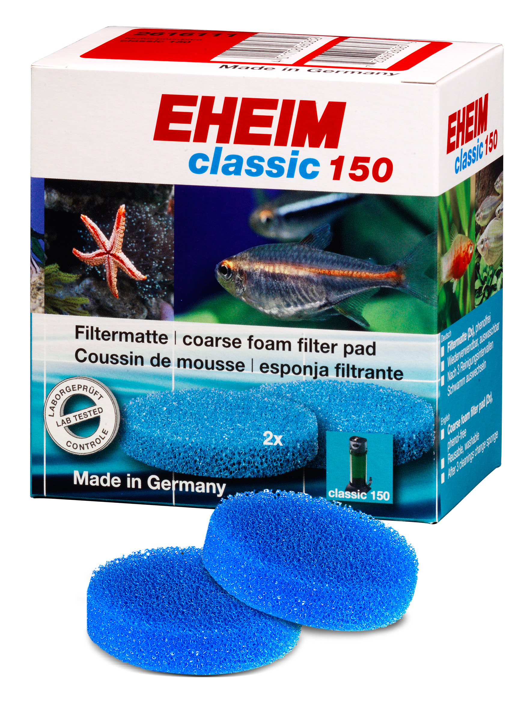 Eheim kék durva szűrőpárna készlet classic 150 szűrőbe (2211), 2 db